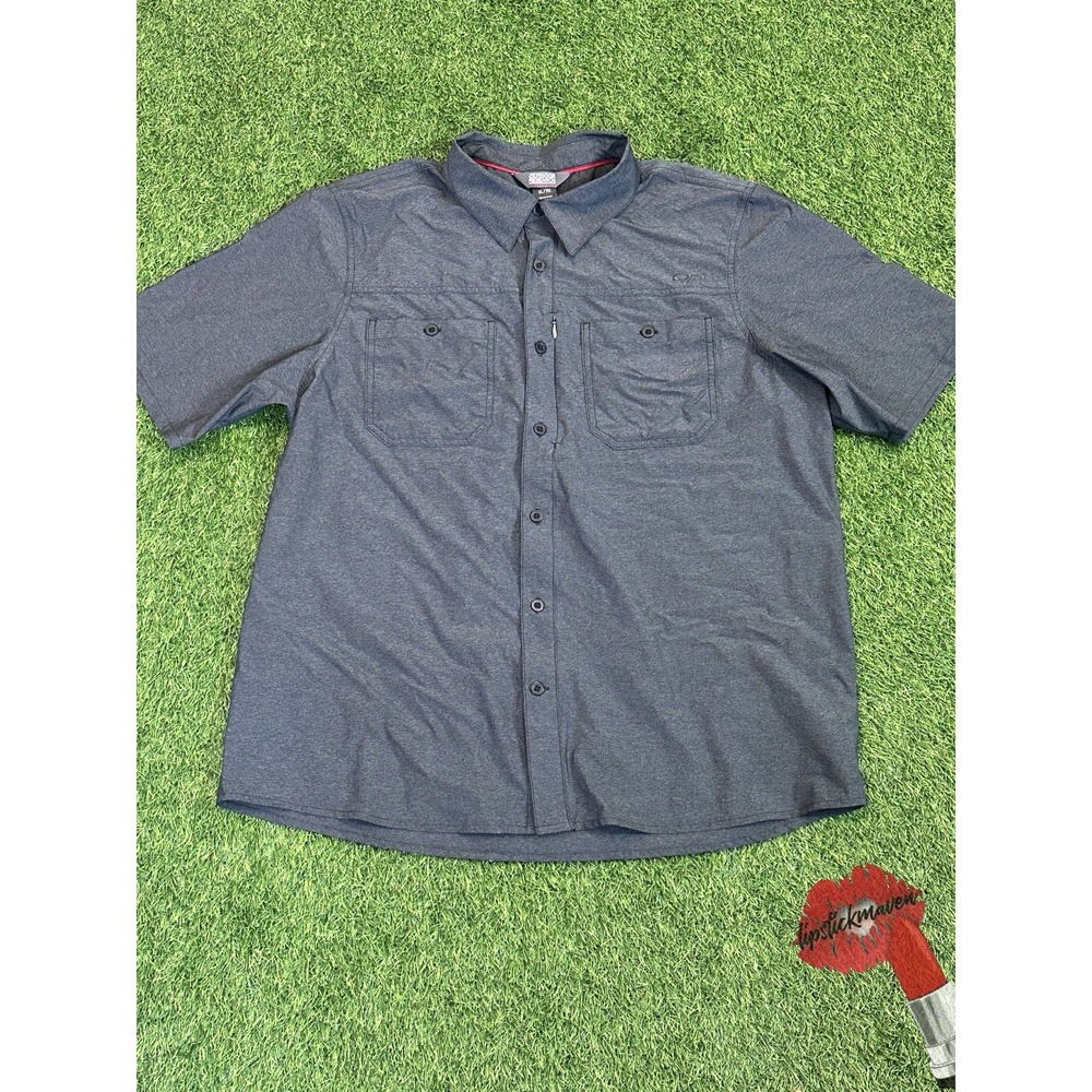 Outdoor Research Shirt Mens XL Gray Wayward Short Sleeve Performance 269220